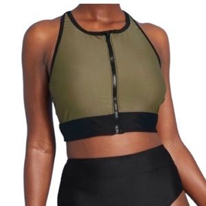 Women's Longline Zip-Front Bikini Top
- All in Motion